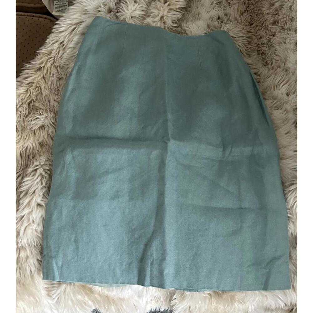 Collection vintage Light Blue Linen Skirt size 2